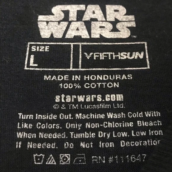 Star Wars Men's Movie Logo T-Shirt Black Size Large - Picture 2 of 4